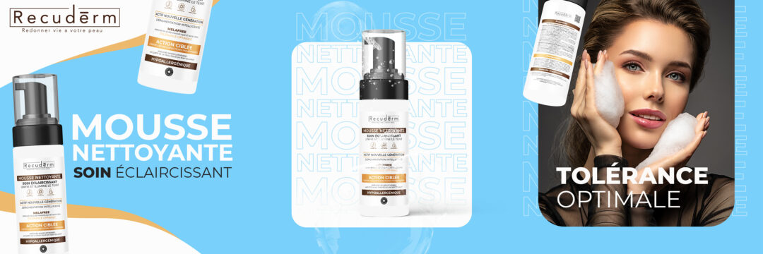 Recuderm Mousse Nettoyante Soin Éclaircissant – 150ml